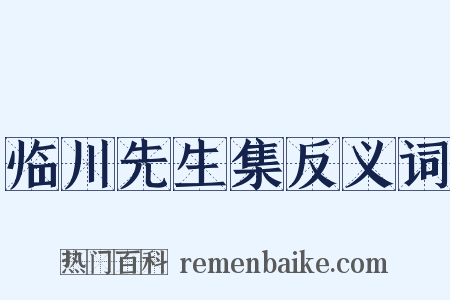 临川先生集反义词是什么意思的图片